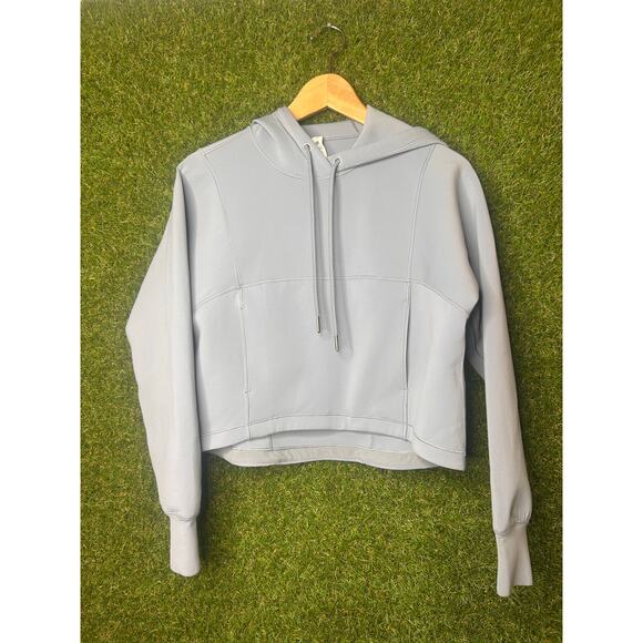 Lululemon Challenge Round Hoodie Rhino Gray Athleisure Pullover Cropped Size 2 - Picture 2 of 10